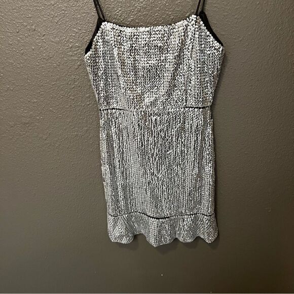 REVOLVE, Endless Rose Sequin Mini Dress in Silver - Picture 7 of 16